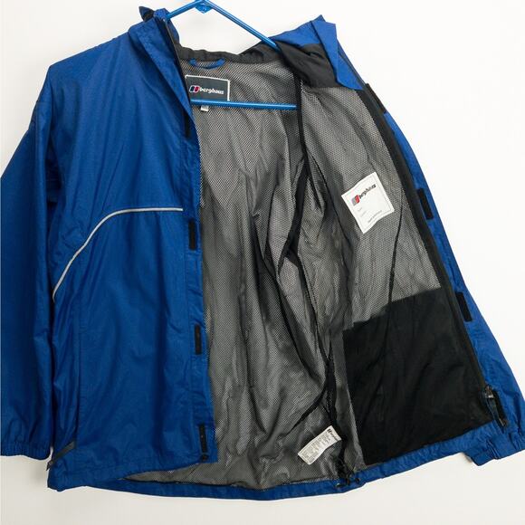 Berghaus Hooded Rain Jacket Mens XS Small Blue Waterproof Hiking Outdoor - Picture 7 of 14